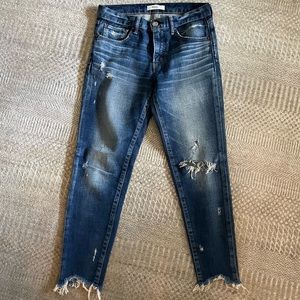 MOUSSY Glendale Ripped Crop Skinny Jeans